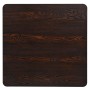 Mesa bar bistró MDF y acero cuadrada fresno oscuro 80x80x75 cm en Mesas de comedor | Comprar online en Foru.es