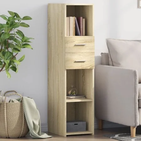 Aparador alto madera de ingeniería roble Sonoma 30x42,5x124 cm by , Sideboards - Ref: Foro24-846154, Price: 62,93 €, Discount: %