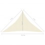 Toldo de vela crema HDPE 160 g/m² 3x3x4,2 m de vidaXL, Sombrillas - Ref: Foro24-311199, Precio: 22,11 €, Descuento: %