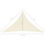Toldo de vela crema HDPE 160 g/m² 3x3x4,2 m de vidaXL, Sombrillas - Ref: Foro24-311199, Precio: 21,85 €, Descuento: %