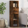 Aparador alto madera de ingeniería roble ahumado 30x42,5x124 cm de , Aparadores - Ref: Foro24-846156, Precio: 65,78 €, Descue...