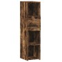 Aparador alto madera de ingeniería roble ahumado 30x42,5x124 cm de , Aparadores - Ref: Foro24-846156, Precio: 65,78 €, Descue...
