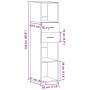Aparador alto madera de ingeniería roble ahumado 30x42,5x124 cm de , Aparadores - Ref: Foro24-846156, Precio: 65,78 €, Descue...