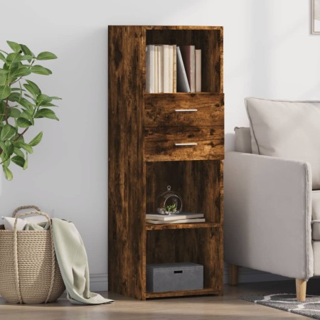 Aparador alto madera de ingeniería roble ahumado 40x42,5x124 cm de , Aparadores - Ref: Foro24-846163, Precio: 74,35 €, Descue...