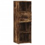 Aparador alto madera de ingeniería roble ahumado 40x42,5x124 cm de , Aparadores - Ref: Foro24-846163, Precio: 74,35 €, Descue...