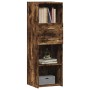 Aparador alto madera de ingeniería roble ahumado 40x42,5x124 cm de , Aparadores - Ref: Foro24-846163, Precio: 74,35 €, Descue...