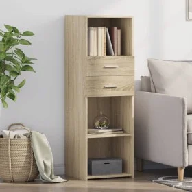Aparador alto madera de ingeniería roble Sonoma 40x42,5x124 cm de , Aparadores - Ref: Foro24-846161, Precio: 71,66 €, Descuen...