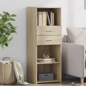 Aparador alto madera de ingeniería roble Sonoma 45x42,5x124 cm by , Sideboards - Ref: Foro24-846168, Price: 77,17 €, Discount: %