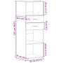 Aparador alto madera de ingeniería roble Sonoma 45x42,5x124 cm de , Aparadores - Ref: Foro24-846168, Precio: 78,18 €, Descuen...