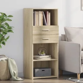 Aparador alto madera de ingeniería roble Sonoma 50x42,5x124 cm de , Aparadores - Ref: Foro24-846175, Precio: 79,40 €, Descuen...