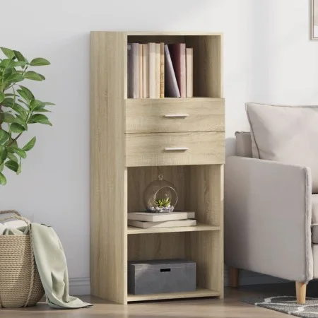Aparador alto madera de ingeniería roble Sonoma 50x42,5x124 cm de , Aparadores - Ref: Foro24-846175, Precio: 79,40 €, Descuen...