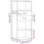 Aparador alto madera de ingeniería roble Sonoma 50x42,5x124 cm de , Aparadores - Ref: Foro24-846175, Precio: 79,40 €, Descuen...