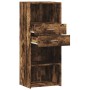 Aparador alto madera de ingeniería roble ahumado 50x42,5x124 cm de , Aparadores - Ref: Foro24-846177, Precio: 93,18 €, Descue...