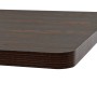 Mesa bar bistró MDF y acero cuadrada fresno oscuro 80x80x75 cm en Mesas de comedor | Comprar online en Foru.es