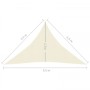 Toldo de vela HDPE color crema 160 g/m² 2,5x2,5x3,5 m de vidaXL, Sombrillas - Ref: Foro24-311196, Precio: 20,86 €, Descuento: %
