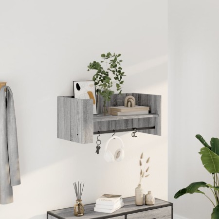 Estante de pared madera ingeniería gris Sonoma 70,5x35x30,5 cm de , Estantes y estanterías - Ref: Foro24-848456, Precio: 36,1...