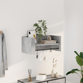 Estante pared madera ingeniería gris hormigón 70,5x35x30,5 cm de , Estantes y estanterías - Ref: Foro24-848454, Precio: 35,13...