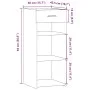 Aparador madera de ingeniería roble ahumado 40x42,5x93 cm de , Aparadores - Ref: Foro24-846317, Precio: 60,75 €, Descuento: %