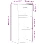 Aparador madera de ingeniería roble ahumado 40x42,5x93 cm de , Aparadores - Ref: Foro24-846317, Precio: 61,56 €, Descuento: %