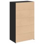 Aparador alto madera de ingeniería negro 70x41x124 cm de , Aparadores - Ref: Foro24-846405, Precio: 80,28 €, Descuento: %