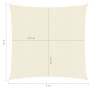 Toldo de vela crema HDPE 160 g/m² 5x5 m de vidaXL, Sombrillas - Ref: Foro24-311168, Precio: 57,25 €, Descuento: %