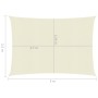 Toldo de vela crema HDPE 160 g/m² 2,5x3 m de vidaXL, Sombrillas - Ref: Foro24-311177, Precio: 25,14 €, Descuento: %