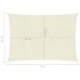 Toldo de vela crema HDPE 160 g/m² 2,5x3 m de vidaXL, Sombrillas - Ref: Foro24-311177, Precio: 25,74 €, Descuento: %