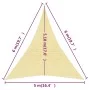 Toldo de vela HDPE beige 160 g/m² 5x6x6 m de vidaXL, Sombrillas - Ref: Foro24-311153, Precio: 37,47 €, Descuento: %