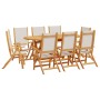 Juego comedor de jardín 9 pzas madera maciza acacia y textileno de , Conjuntos de jardín - Ref: Foro24-3279285, Precio: 753,6...