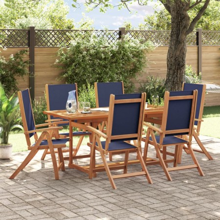 Juego comedor de jardín 7 pzas madera maciza acacia y textileno de , Conjuntos de jardín - Ref: Foro24-3279298, Precio: 611,9...