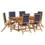 Juego comedor de jardín 7 pzas madera maciza acacia y textileno de , Conjuntos de jardín - Ref: Foro24-3279298, Precio: 611,9...