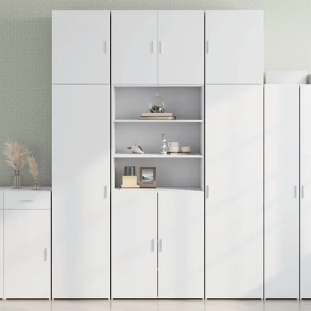 Aparador alto madera de ingeniería blanco 80x42,5x249 cm de , Aparadores - Ref: Foro24-3281357, Precio: 226,56 €, Descuento: %