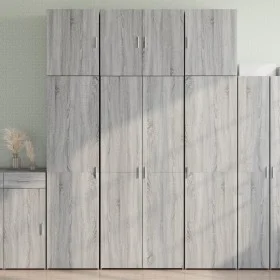 Aparador alto madera de ingeniería gris Sonoma 80x42,5x249 cm by , Sideboards - Ref: Foro24-3281369, Price: 277,63 €, Discoun...