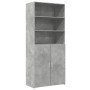 Aparador de madera de ingeniería gris hormigón 80x42,5x185 cm de , Aparadores - Ref: Foro24-3281381, Precio: 191,24 €, Descue...