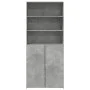 Aparador de madera de ingeniería gris hormigón 80x42,5x185 cm de , Aparadores - Ref: Foro24-3281381, Precio: 187,61 €, Descue...