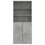 Aparador de madera de ingeniería gris hormigón 80x42,5x185 cm de , Aparadores - Ref: Foro24-3281381, Precio: 191,24 €, Descue...