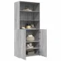 Aparador de madera de ingeniería gris Sonoma 80x42,5x185 cm de , Aparadores - Ref: Foro24-3281383, Precio: 193,56 €, Descuent...