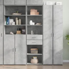 Aparador de madera de ingeniería gris hormigón 50x42,5x185 cm de , Aparadores - Ref: Foro24-3281458, Precio: 133,90 €, Descue...