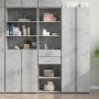 Aparador de madera de ingeniería gris hormigón 50x42,5x185 cm de , Aparadores - Ref: Foro24-3281458, Precio: 133,90 €, Descue...