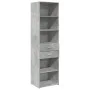 Aparador de madera de ingeniería gris hormigón 50x42,5x185 cm de , Aparadores - Ref: Foro24-3281458, Precio: 133,90 €, Descue...