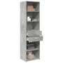 Aparador de madera de ingeniería gris hormigón 50x42,5x185 cm de , Aparadores - Ref: Foro24-3281458, Precio: 133,90 €, Descue...