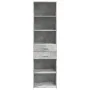 Aparador de madera de ingeniería gris hormigón 50x42,5x185 cm de , Aparadores - Ref: Foro24-3281458, Precio: 133,90 €, Descue...