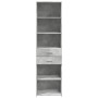 Aparador de madera de ingeniería gris hormigón 50x42,5x185 cm de , Aparadores - Ref: Foro24-3281458, Precio: 135,98 €, Descue...