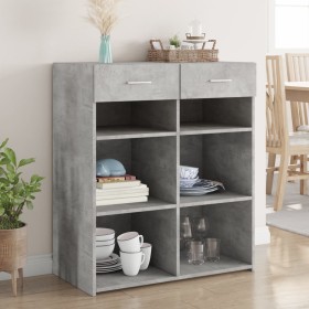 Aparador de madera contrachapada gris hormigón 80x42,5x93 cm de , Aparadores - Ref: Foro24-3281479, Precio: 96,49 €, Descuent...