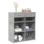Aparador de madera contrachapada gris hormigón 80x42,5x93 cm de , Aparadores - Ref: Foro24-3281479, Precio: 96,49 €, Descuent...