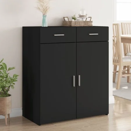 Aparador de madera de ingeniería negro 80x42,5x93 cm de , Aparadores - Ref: Foro24-3281470, Precio: 153,88 €, Descuento: %