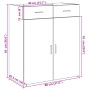 Aparador de madera de ingeniería negro 80x42,5x93 cm de , Aparadores - Ref: Foro24-3281470, Precio: 153,44 €, Descuento: %