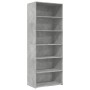 Aparador alto madera de ingeniería gris hormigón 70x41x185 cm de , Aparadores - Ref: Foro24-3281690, Precio: 115,74 €, Descue...
