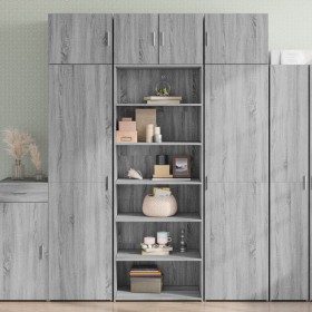 Aparador alto madera de ingeniería gris Sonoma 70x41x185 cm de , Aparadores - Ref: Foro24-3281692, Precio: 118,33 €, Descuent...