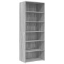 Aparador alto madera de ingeniería gris Sonoma 70x41x185 cm de , Aparadores - Ref: Foro24-3281692, Precio: 118,33 €, Descuent...